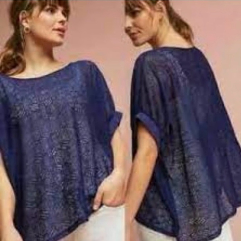 Akemi + Kin Navy Blue Knit Top